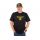 BLACK CAT DISTRESSED LOGO BLACK T-SHIRT