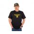 BLACK CAT DISTRESSED LOGO BLACK T-SHIRT